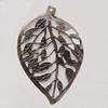 Iron Pendant/Charm. Fashion Jewelry Findings. Lead-free. Leaf 59x40mm Sold by Bag