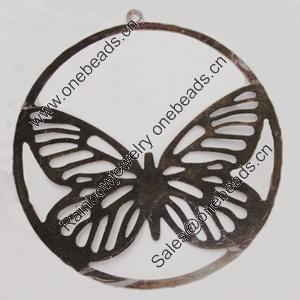 Iron Pendant/Charm. Fashion Jewelry Findings. Lead-free. 58x55mm Sold by Bag