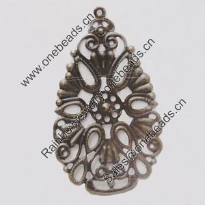 Iron Pendant/Charm. Fashion Jewelry Findings. Lead-free. 67x40mm Sold by Bag