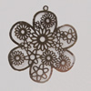 Iron Pendant/Charm. Fashion Jewelry Findings. Lead-free. Flower 55x52mm Sold by Bag