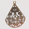 Iron Pendant/Charm. Fashion Jewelry Findings. Lead-free. 70x55mm Sold by Bag