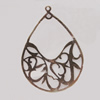 Iron Pendant/Charm. Fashion Jewelry Findings. Lead-free. Teardrop 58x42mm Sold by Bag
