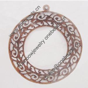 Iron Pendant/Charm. Fashion Jewelry Findings. Lead-free. 62x58mm Sold by Bag