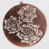 Iron Pendant/Charm. Fashion Jewelry Findings. Lead-free. 58mm Sold by Bag