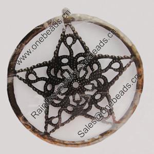 Iron Pendant/Charm. Fashion Jewelry Findings. Lead-free. 67mm Sold by Bag