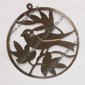 Iron Pendant/Charm. Fashion Jewelry Findings. Lead-free. 56mm Sold by Bag