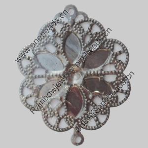 Iron Pendant/Charm. Fashion Jewelry Findings. Lead-free. 35x46mm Sold by Bag