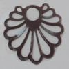 Iron Pendant/Charm. Fashion Jewelry Findings. Lead-free. Flower 21x20mm Sold by Bag