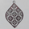 Iron Pendant/Charm. Fashion Jewelry Findings. Lead-free. 24x36mm Sold by Bag