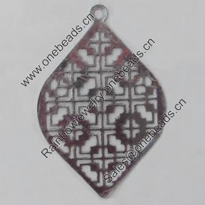 Iron Pendant/Charm. Fashion Jewelry Findings. Lead-free. 24x36mm Sold by Bag