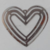 Iron Pendant/Charm. Fashion Jewelry Findings. Lead-free. Heart 32x34mm Sold by Bag