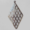 Iron Pendant/Charm. Fashion Jewelry Findings. Lead-free. Diamond 24x44mm Sold by Bag
