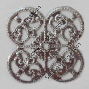 Iron Beads. Fashion Jewelry Findings. Lead-free. 26x26mm Sold by Bag