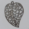 Iron Pendant/Charm. Fashion Jewelry Findings. Lead-free. Leaf 23x32mm Sold by Bag