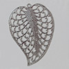 Iron Pendant/Charm. Fashion Jewelry Findings. Lead-free. Leaf 33x44mm Sold by Bag