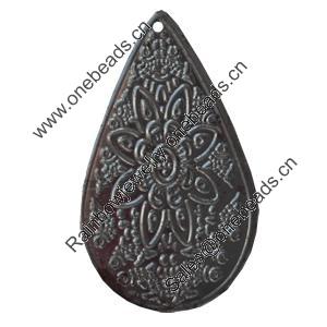 Iron Pendant/Charm. Fashion Jewelry Findings. Lead-free. Teardrop 31x53mm Sold by Bag