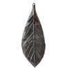 Iron Pendant/Charm. Fashion Jewelry Findings. Lead-free. Leaf 56x20mm Sold by Bag