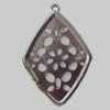 Iron Pendant/Charm. Fashion Jewelry Findings. Lead-free. Diamond 25x36mm Sold by Bag