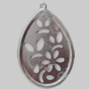 Iron Pendant/Charm. Fashion Jewelry Findings. Lead-free. Teardrop 24x39mm Sold by Bag