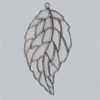 Iron Pendant/Charm. Fashion Jewelry Findings. Lead-free. Leaf 25x49mm Sold by Bag