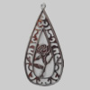 Iron Pendant/Charm. Fashion Jewelry Findings. Lead-free. Teardrop 22x44mm Sold by Bag