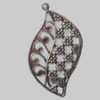 Iron Pendant/Charm. Fashion Jewelry Findings. Lead-free. Leaf 28x48mm Sold by Bag