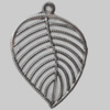 Iron Pendant/Charm. Fashion Jewelry Findings. Lead-free. Leaf 32x46mm Sold by Bag