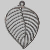 Iron Pendant/Charm. Fashion Jewelry Findings. Lead-free. Leaf 32x46mm Sold by Bag