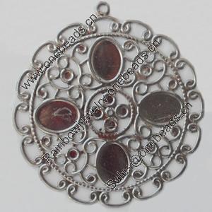 Iron Pendant/Charm. Fashion Jewelry Findings. Lead-free. 55mm Sold by Bag