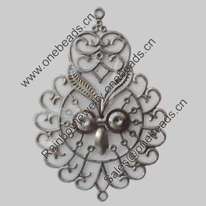 Iron Pendant/Charm. Fashion Jewelry Findings. Lead-free. 47x66mm Sold by Bag
