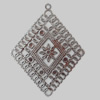 Iron Pendant/Charm. Fashion Jewelry Findings. Lead-free. Diamond 55x68mm Sold by Bag