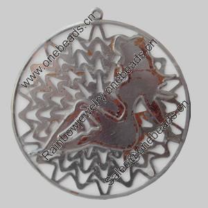 Iron Pendant/Charm. Fashion Jewelry Findings. Lead-free. 62x65mm Sold by Bag