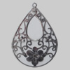 Iron Pendant/Charm. Fashion Jewelry Findings. Lead-free. Teardrop 53x74mm Sold by Bag