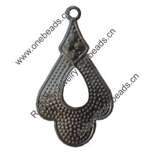 Iron Pendant/Charm. Fashion Jewelry Findings. Lead-free. 35x19mm Sold by Bag