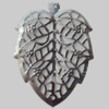 Iron Pendant/Charm. Fashion Jewelry Findings. Lead-free. Leaf 40x29mm Sold by Bag
