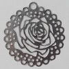 Iron Pendant/Charm. Fashion Jewelry Findings. Lead-free. Flower 32x30mm Sold by Bag