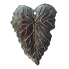 Iron Pendant/Charm. Fashion Jewelry Findings. Lead-free. Leaf 32x30mm Sold by Bag