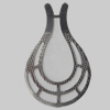 Iron Pendant/Charm. Fashion Jewelry Findings. Lead-free. 40x25mm Sold by Bag