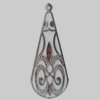 Iron Pendant/Charm. Fashion Jewelry Findings. Lead-free. 59x24mm Sold by Bag