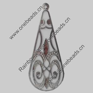 Iron Pendant/Charm. Fashion Jewelry Findings. Lead-free. 59x24mm Sold by Bag