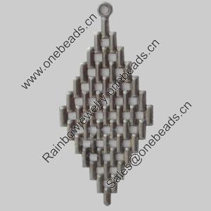 Iron Pendant/Charm. Fashion Jewelry Findings. Lead-free. Diamond 55x24mm Sold by Bag