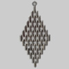 Iron Pendant/Charm. Fashion Jewelry Findings. Lead-free. Diamond 55x24mm Sold by Bag
