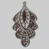 Iron Pendant/Charm. Fashion Jewelry Findings. Lead-free. Leaf 47x25mm Sold by Bag