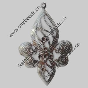 Iron Pendant/Charm. Fashion Jewelry Findings. Lead-free. Flower 83x54mm Sold by Bag