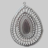 Iron Pendant/Charm. Fashion Jewelry Findings. Lead-free. 78x57mm Sold by Bag