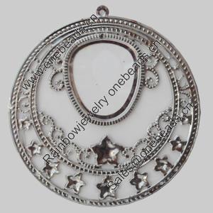 Iron Pendant/Charm. Fashion Jewelry Findings. Lead-free. 62mm Sold by Bag