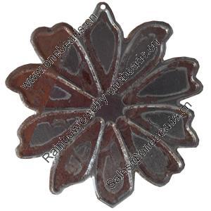 Iron Pendant/Charm. Fashion Jewelry Findings. Lead-free. Flower 58mm Sold by Bag