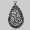 Iron Pendant/Charm. Fashion Jewelry Findings. Lead-free. Teardrop 45x25mm Sold by Bag