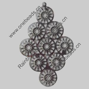 Iron Pendant/Charm. Fashion Jewelry Findings. Lead-free. Flower 28x40mm Sold by Bag