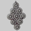 Iron Pendant/Charm. Fashion Jewelry Findings. Lead-free. Flower 28x40mm Sold by Bag